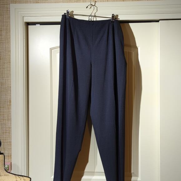 Talbot's Vintage Blue Gray Elastic Back Side Zip Wool Pant Plus Sz 12W - Picture 1 of 12